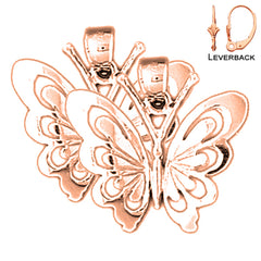 14K or 18K Gold Butterfly Earrings