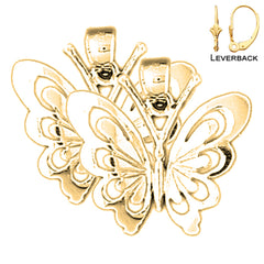 14K or 18K Gold Butterfly Earrings