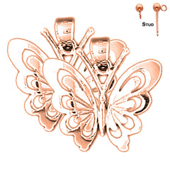 14K or 18K Gold Butterfly Earrings
