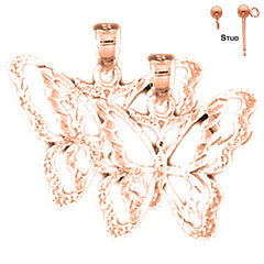 14K or 18K Gold Butterfly Earrings