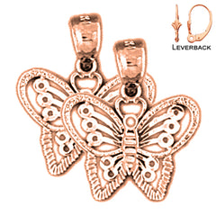 14K or 18K Gold Butterfly Earrings