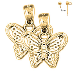 14K or 18K Gold Butterfly Earrings