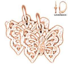 14K or 18K Gold Butterfly Earrings