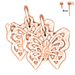 14K or 18K Gold Butterfly Earrings