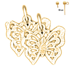 14K or 18K Gold Butterfly Earrings