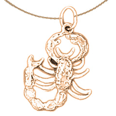 14K or 18K Gold Scorpion Pendant