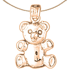 14K or 18K Gold Teddy Bear Pendant