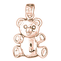 14K or 18K Gold Teddy Bear Pendant