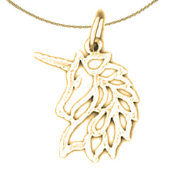 Colgante Unicornio de Oro de 14K o 18K