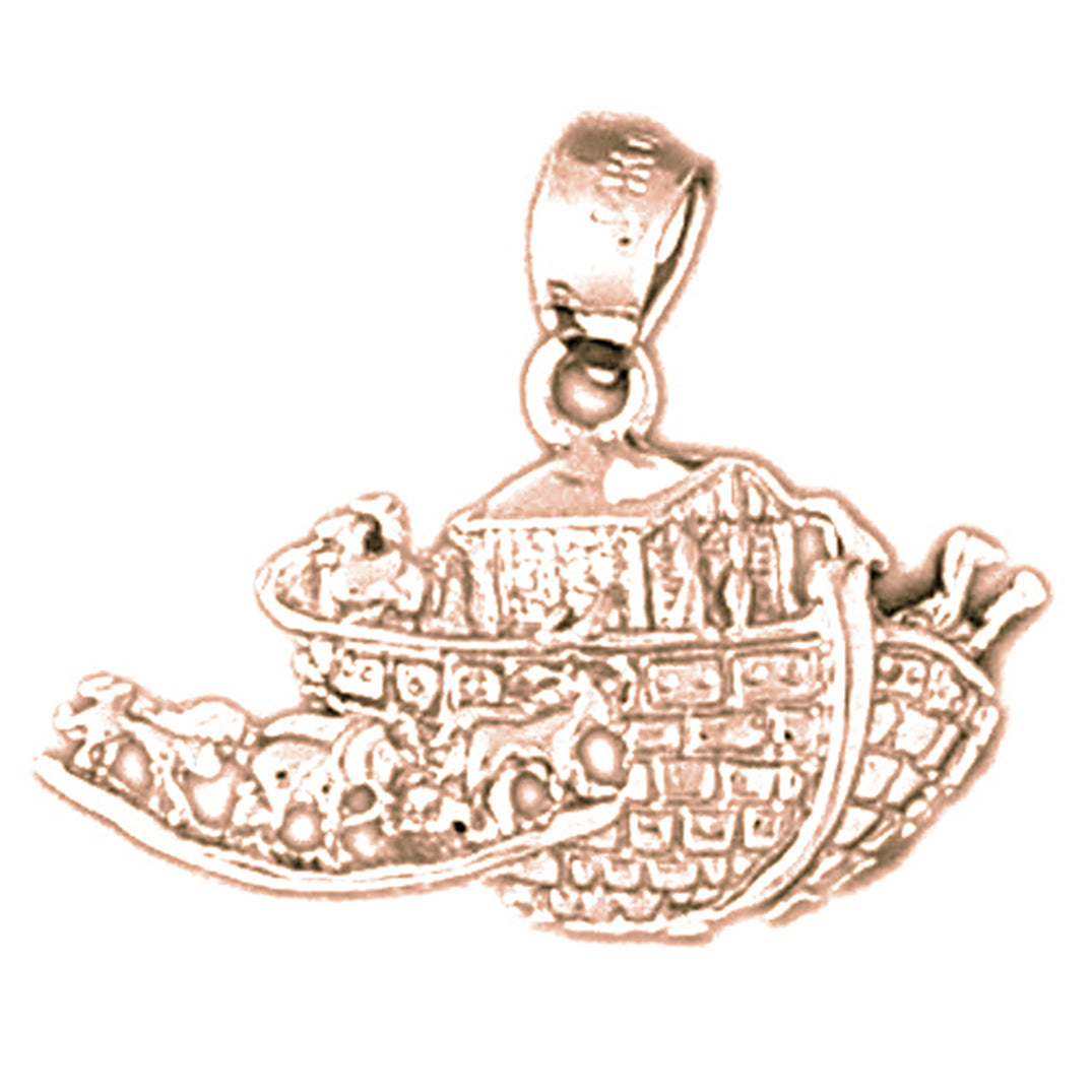 14K or 18K Gold Noah's Ark Pendant