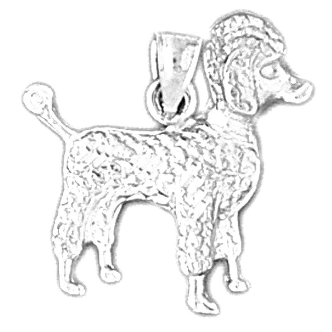14K or 18K Gold Poodle Pendant