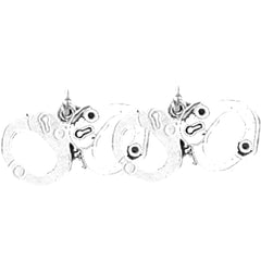 Sterling Silver 13mm Handcuff Earrings