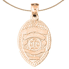 Anhänger mit Polizeiabzeichen aus 14 Karat oder 18 Karat Gold