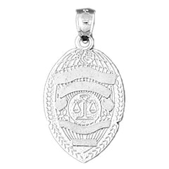 14K or 18K Gold Police Badge Pendant