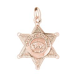14K or 18K Gold Police Badge Pendant