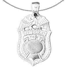 Colgante con insignia de bombero en oro de 14 quilates o 18 quilates