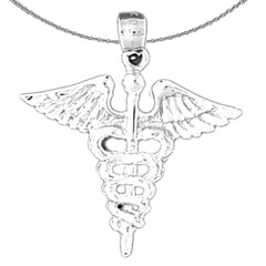 Caduceus-Anhänger aus 14 Karat oder 18 Karat Gold