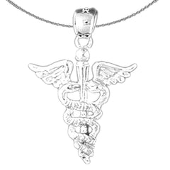 Caduceus-Anhänger aus 14 Karat oder 18 Karat Gold