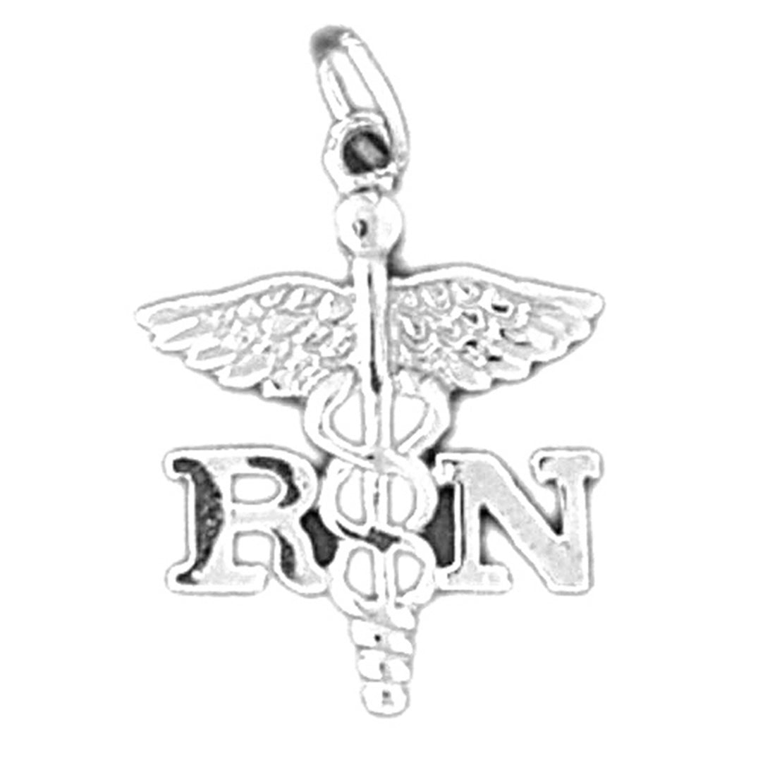 14K or 18K Gold R.N. Registered Nurse Pendant