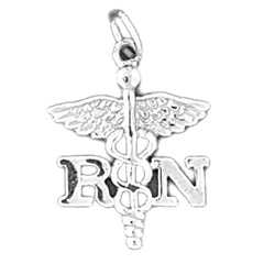 14K or 18K Gold R.N. Registered Nurse Pendant