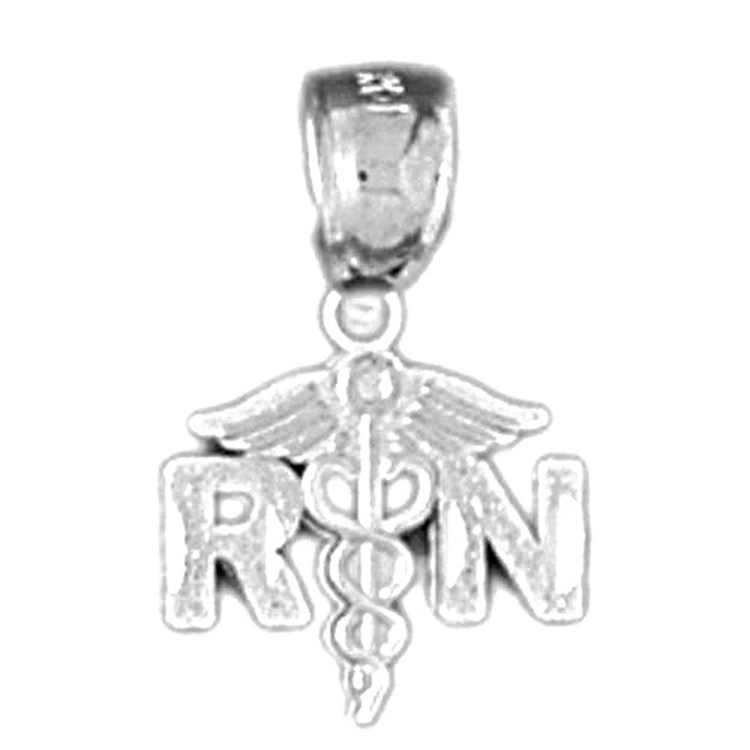 14K or 18K Gold Registered Nurse Pendant