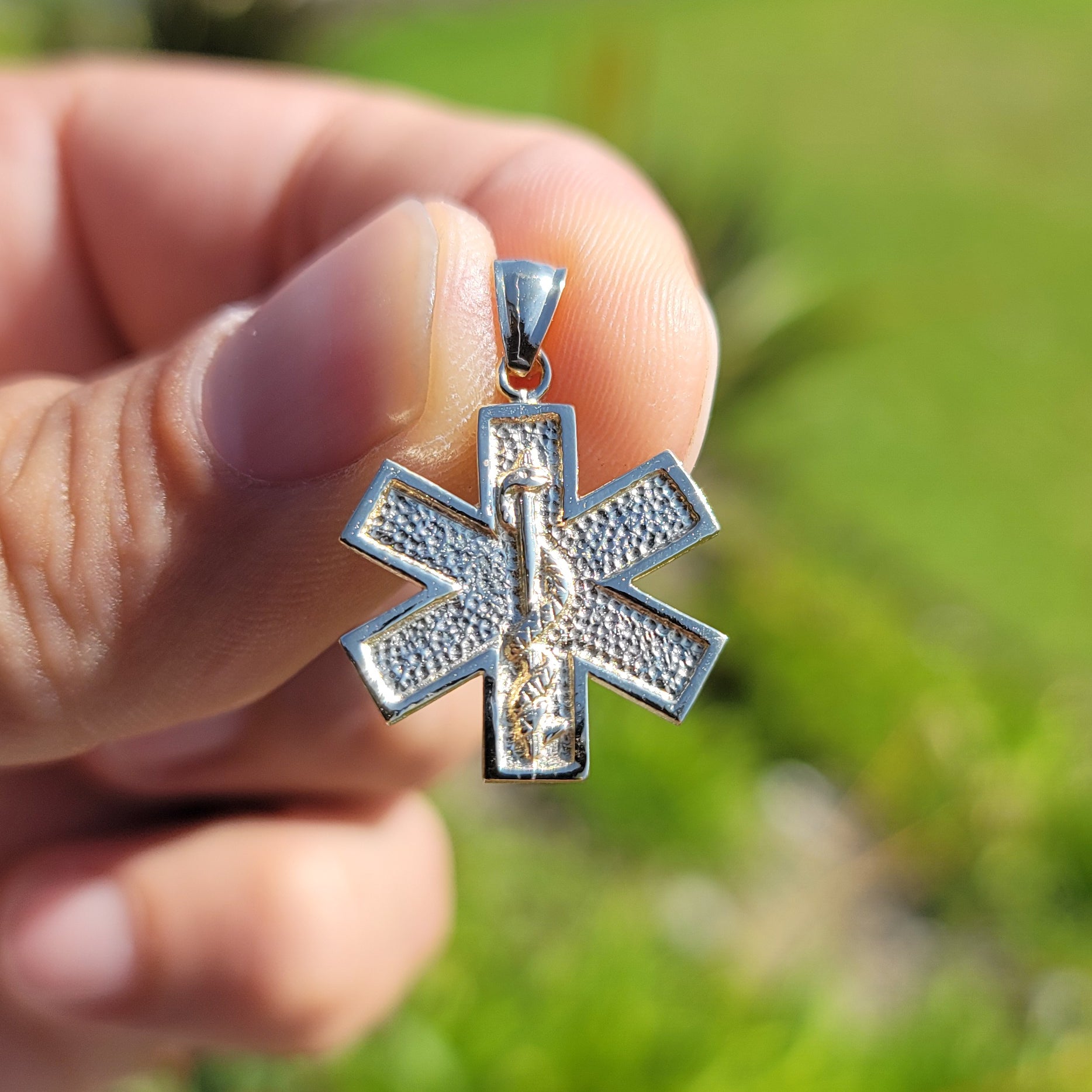 14K or 18K Gold Star of Life Symbol Pendant