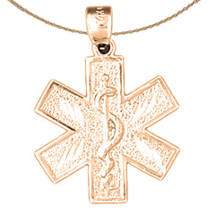14K or 18K Gold Star of Life Symbol Pendant