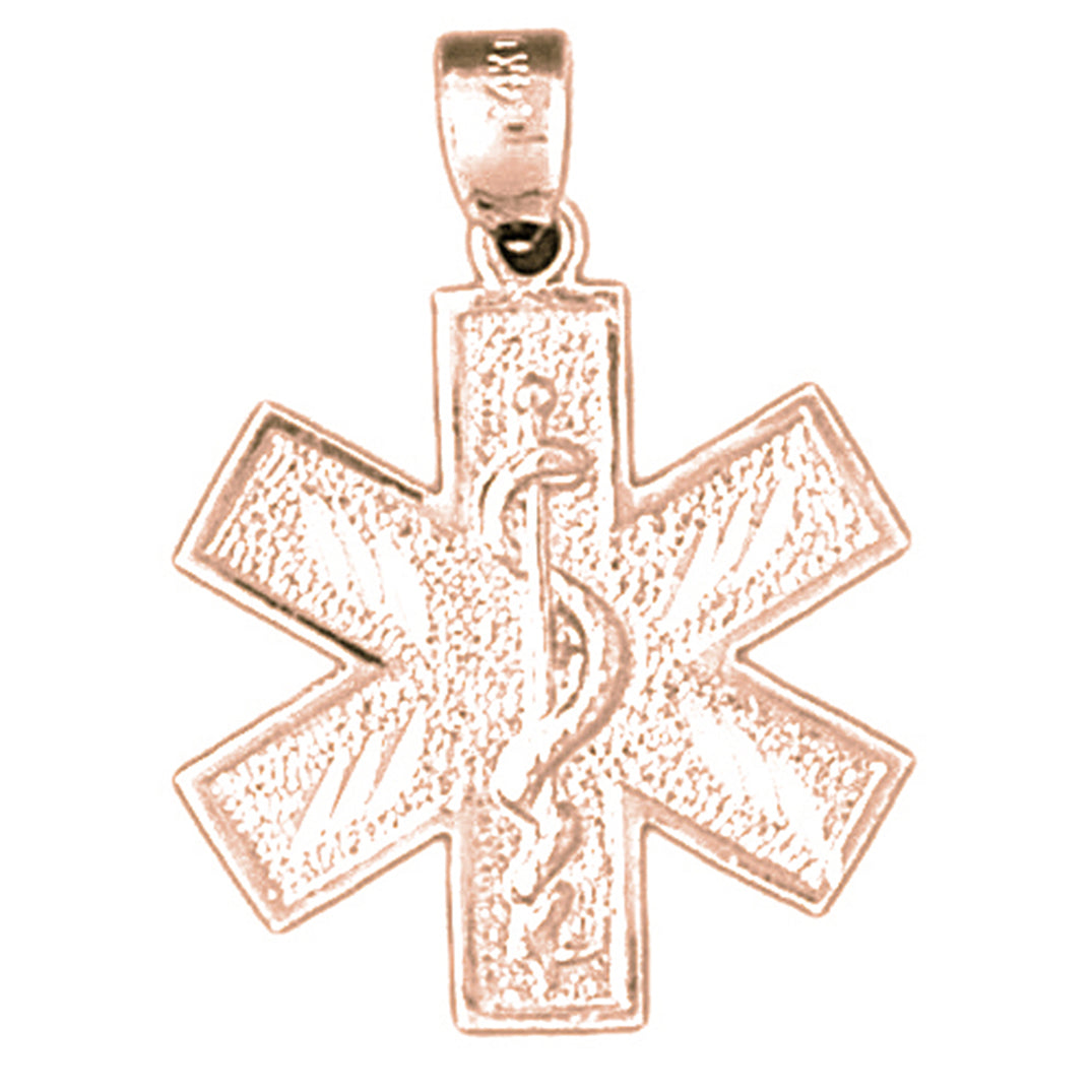 14K or 18K Gold Star of Life Symbol Pendant