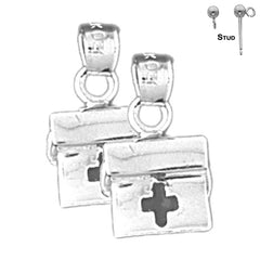 14K or 18K Gold 3D Medical Bag Earrings