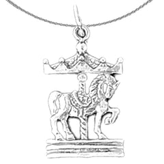 14K oder 18K Gold Karussellpferd Anhänger