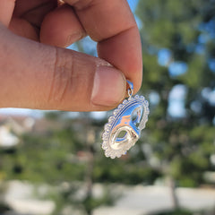 14K or 18K Gold Lace Masquerade Mask Pendant