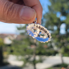 14K oder 18K Gold Spitzen-Maskenball-Maskenanhänger