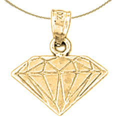 14K oder 18K Gold Diamant Anhänger