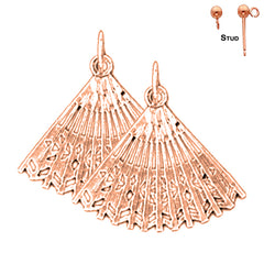 14K or 18K Gold Fan Earrings