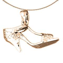 14K or 18K Gold 3D High Heel Pendant