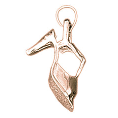 14K or 18K Gold 3D High Heel Pendant