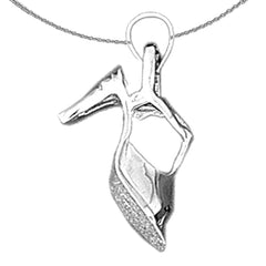 14K or 18K Gold 3D High Heel Pendant