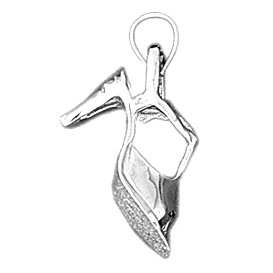 14K or 18K Gold 3D High Heel Pendant