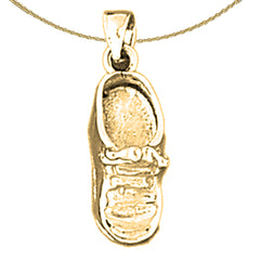 14K or 18K Gold 3D Baby Shoe Pendant