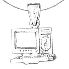 Colgante de computadora de oro de 14 quilates o 18 quilates