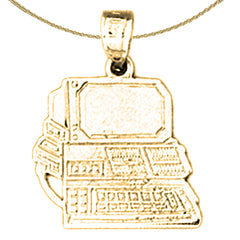 14K oder 18K Gold Computer Anhänger