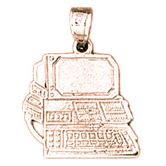 14K or 18K Gold Computer Pendant