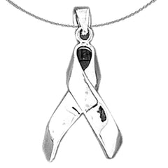 14K oder 18K Gold 3D Krebs Bewusstseinsband Anhänger