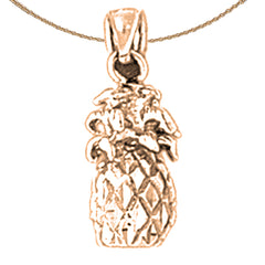 Ananas-Anhänger aus 14 Karat oder 18 Karat Gold