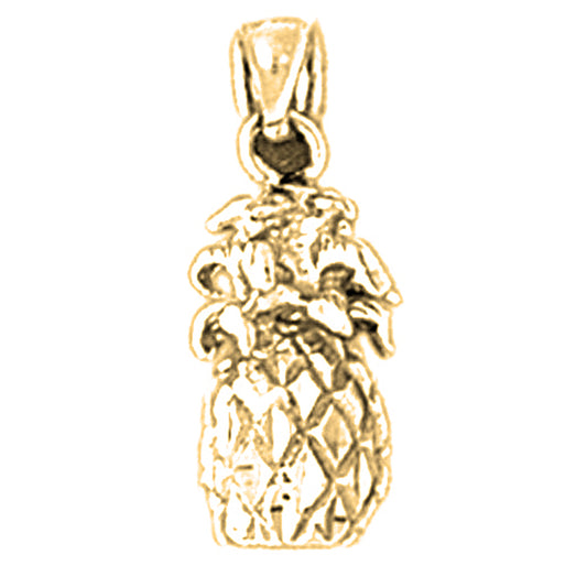 14K or 18K Gold Pineapple Pendant