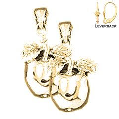 14K or 18K Gold Apple Earrings