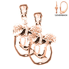 14K or 18K Gold Apple Earrings