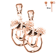 14K or 18K Gold Apple Earrings