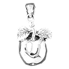 14K or 18K Gold Apple Pendant