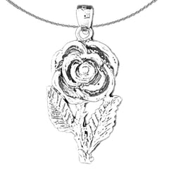 14K oder 18K Gold Rosenblütenanhänger